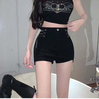 Black High Waist Short