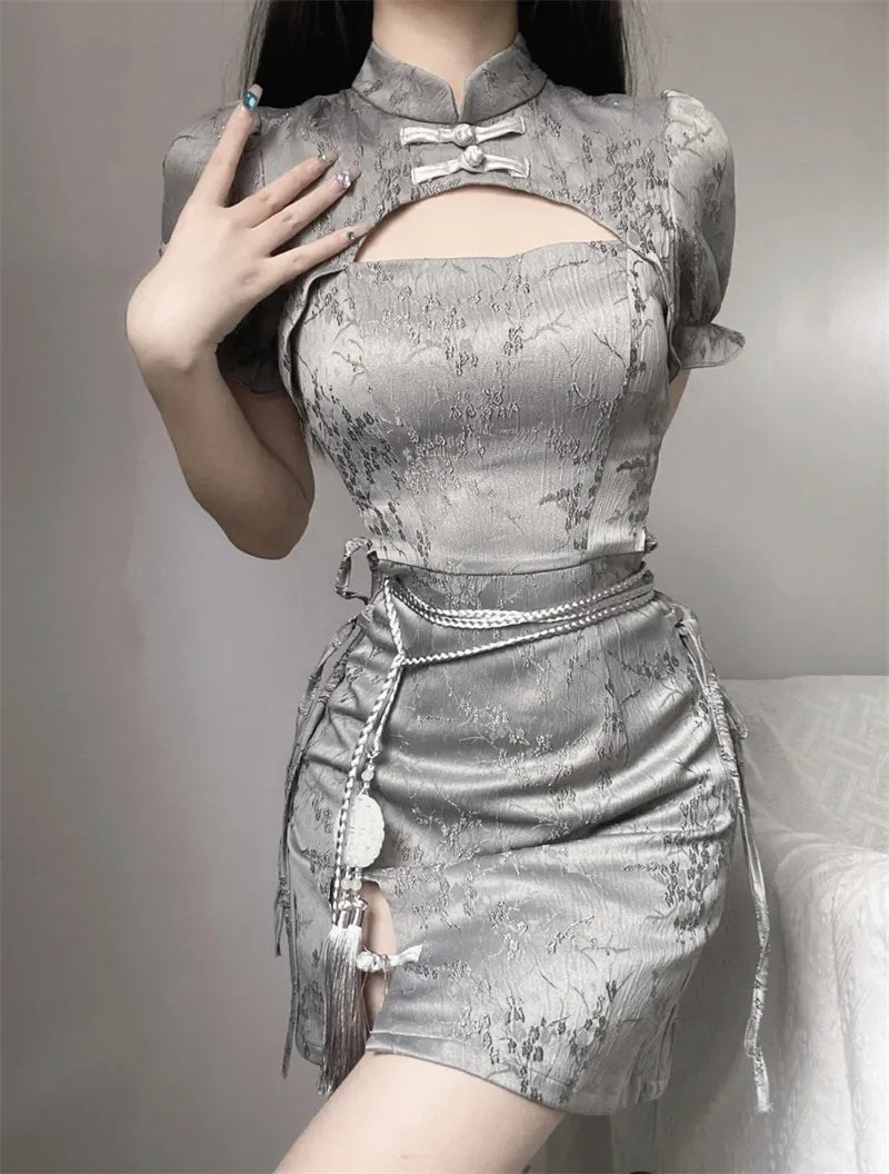 Punk Aesthetic Bandage Dress